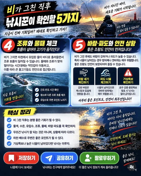 비가 그친 직후 확인할 것 4~5 카드뉴스 그림