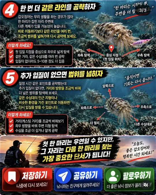 갑오징어 잡은 자리에서 볼 것 4~5 카드뉴스 그림