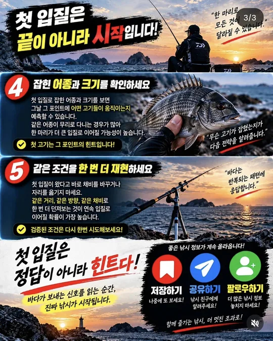 첫 입질은 끝이 아니라 시작 카드뉴스 그림