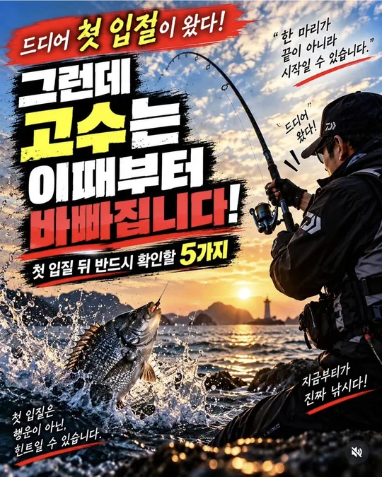 첫 입질 뒤 확인할 5가지 카드뉴스 그림