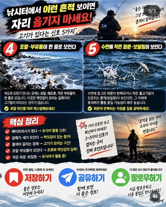 고기가 있다는 흔적 4~5 카드뉴스 그림