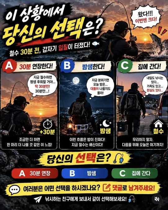 철수 30분 전, 당신의 선택은 카드뉴스 그림