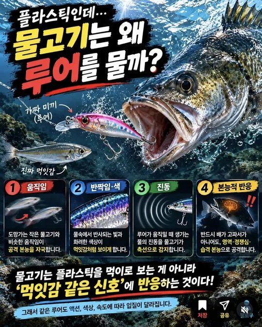 물고기는 왜 루어를 물까 카드뉴스 그림