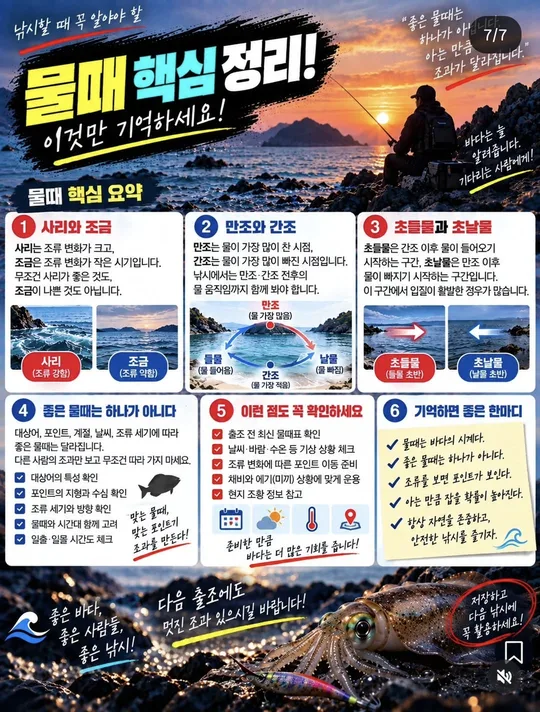 물때 핵심 정리 카드뉴스 그림