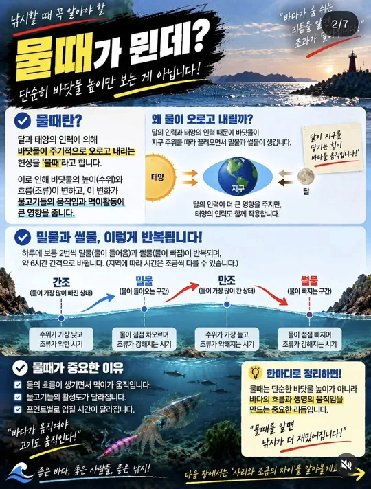 물때란 무엇인가 카드뉴스 그림