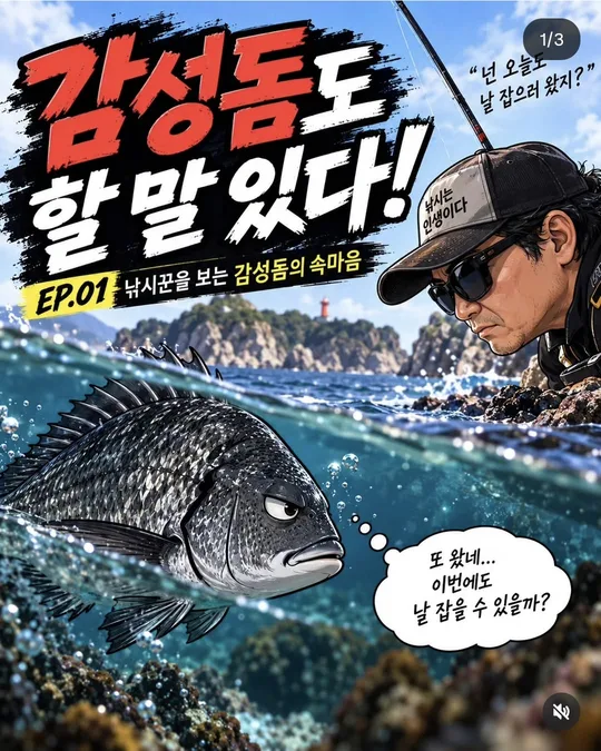 감성돔도 할 말 있다 EP.01 (1) 카드뉴스 그림