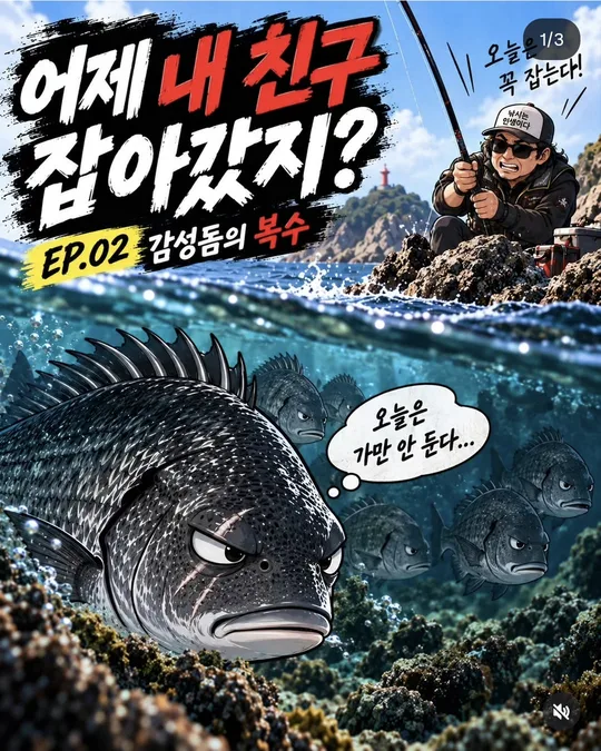 감성돔의 복수 EP.02 (1) 카드뉴스 그림