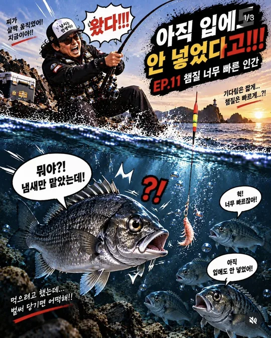 챔질 너무 빠른 인간 EP.11 (1) 카드뉴스 그림