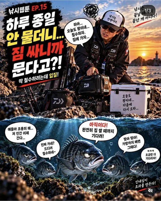 철수하려는데 입질 EP.15 (1) 카드뉴스 그림